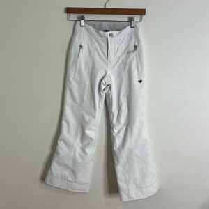 Obermeyer Girls Ski Pants White Waterproof Snow Winter Youth Insulated Size S